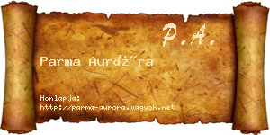 Parma Auróra névjegykártya